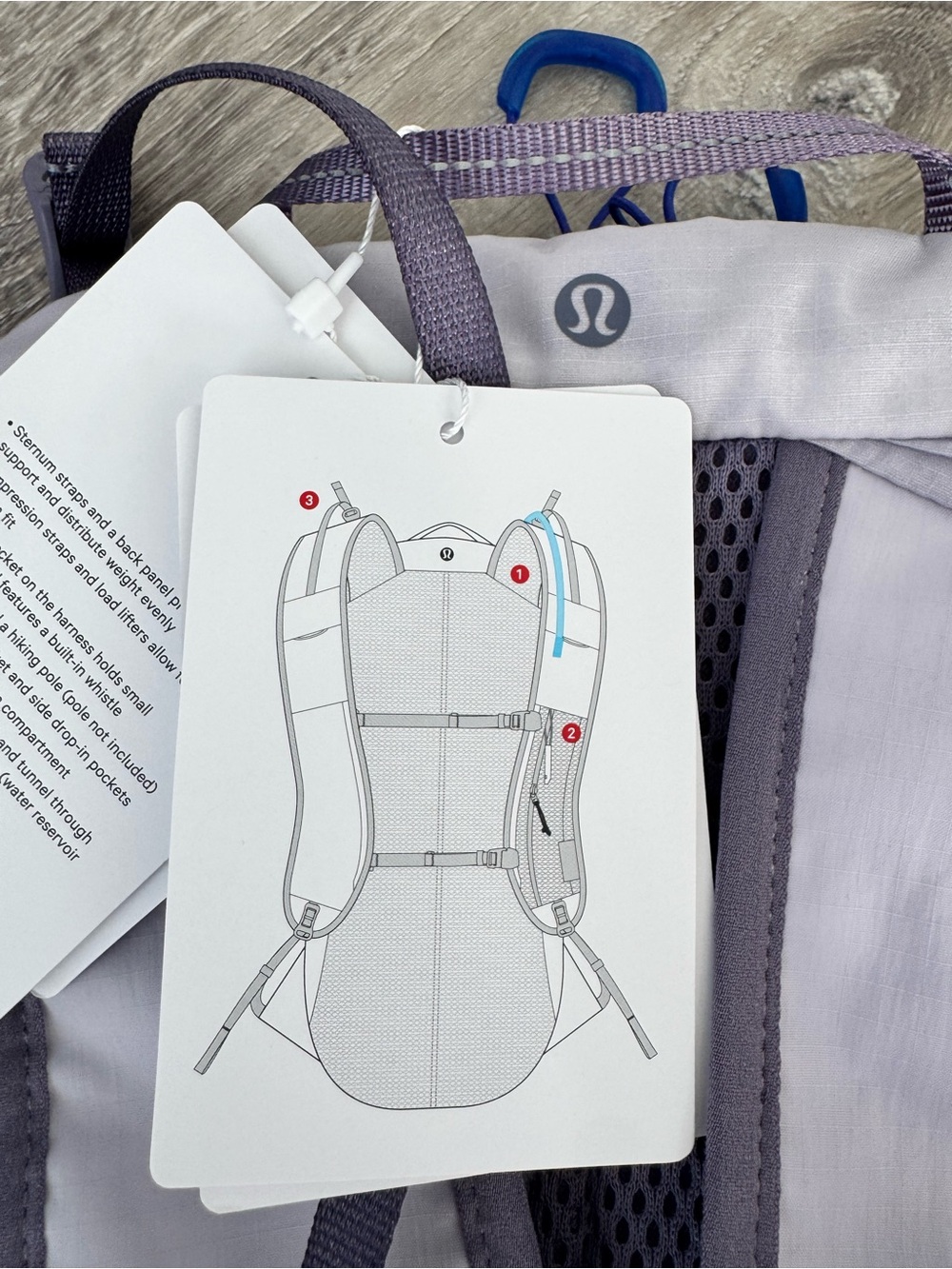 LULULEMON All Sport Backpack 10L Faint Lavender/Grape Mist  *Reflective - Picture 9 of 16